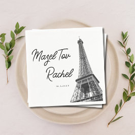 Guardanapo De Papel Paris França Eiffel Tower Mazel Tov Napkins