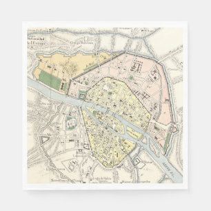 Guardanapo De Papel Paris, France: Histórico, mapa do vintage