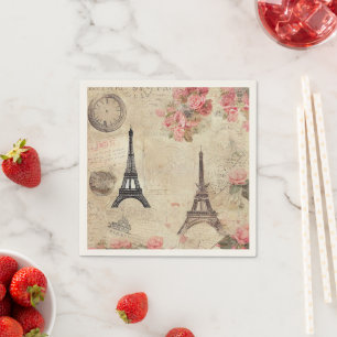 Guardanapo De Papel Paris - la-la Vintage Pattern