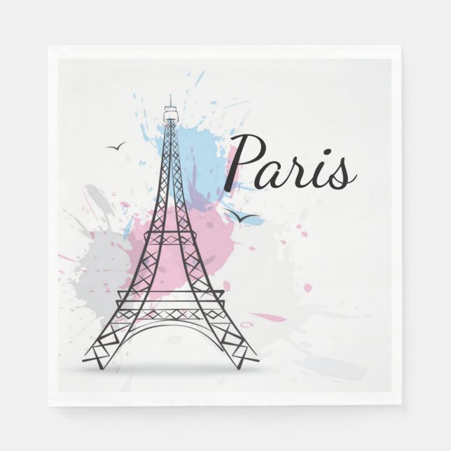 Guardanapo De Papel Paris Luncheon Paper Napkins (Frente)