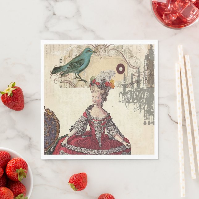Guardanapo De Papel Paris Lustre Marie Antoinette Antigo Francês (Insitu)