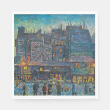 Paris Street Lit Up At Night (Arte Francesa)