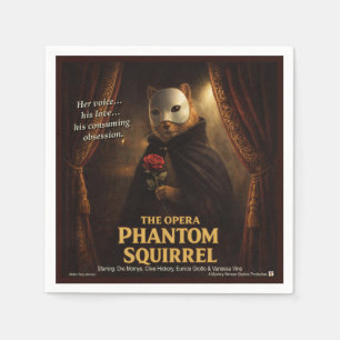 Guardanapo De Papel Paródia de Esquilo Fantasma da Ópera