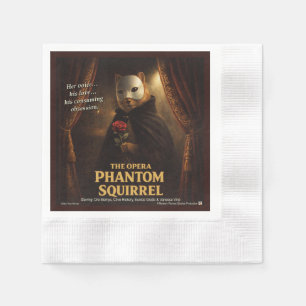 Guardanapo De Papel Paródia de Esquilo Fantasma da Ópera