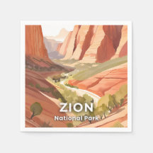 Parque Nacional Zion | Aquarela de Viagem do Vale