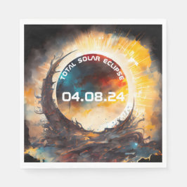 Guardanapo De Papel Parte de Visualização de Eclipse Solar