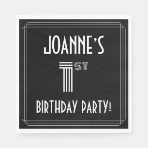 Guardanapo De Papel Parte primeiro aniversario: Estilo de Deco de Arte