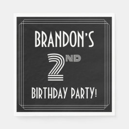 Guardanapo De Papel Parte segundo aniversário: Estilo de Deco de Arte