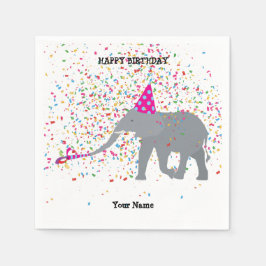 Guardanapo De Papel Partículas de elefante - Animais na Festa de anive