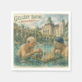 Guardanapo De Papel Partida de xadrez Gellert Baths Budapeste Hungria