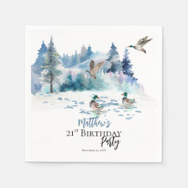 Guardanapo De Papel Partido aniversário de 21 anos dos Patos Florestai