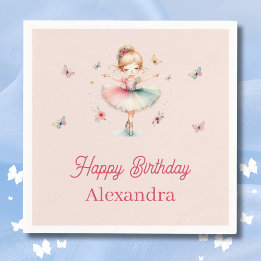 Guardanapo De Papel Partido Aniversário de criança bonito Rosa Balleri