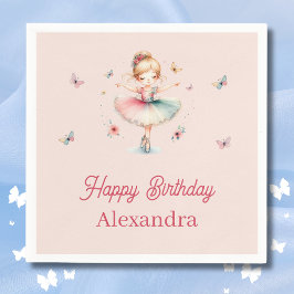 Guardanapo De Papel Partido Aniversário de criança bonito Rosa Balleri