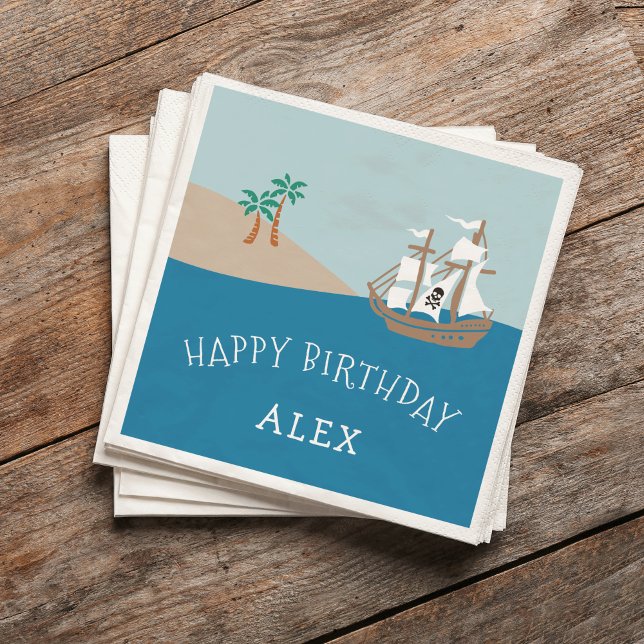 Guardanapo De Papel Partido Aniversário de criança de Entrega Pirata (Criador carregado)