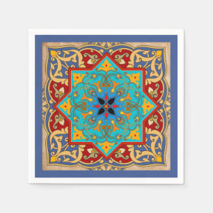 Guardanapo De Papel Partido Azulejo de Marrocos Napkins