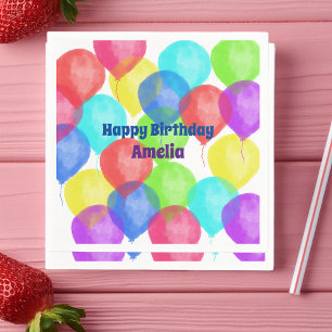 Guardanapo De Papel Partido Balão de Aniversário Personalizado