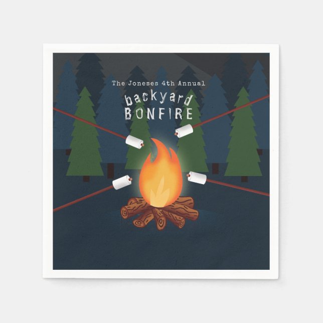 Guardanapo De Papel Partido Bonfire (Frente)