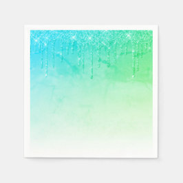 Guardanapo De Papel Partido Bonito Glitter Ombré Glam Sparkles