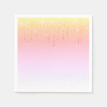 Partido Bonito Glitter Ombré Glam Sparkles Rosa