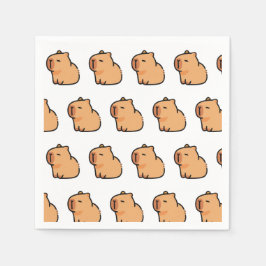 Guardanapo De Papel Partido Capybara Napkins | Bairro de Animais Bons