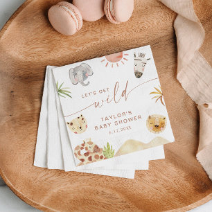 Guardanapo De Papel Partido Chá de fraldas SAFARI