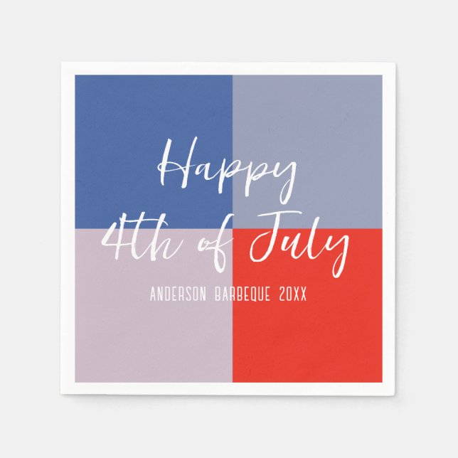 Guardanapo De Papel Partido CHURRASCO Patriótico Moderno (Frente)