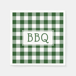 Guardanapo De Papel Partido Clássico de CHURRASCO Verde e Branco Ging