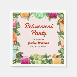 Guardanapo De Papel Partido Cocktail, Retirada de Verão, Retirada de M