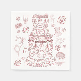 Guardanapo De Papel Partido Coquette Renascentista do Rococo Soft Dese