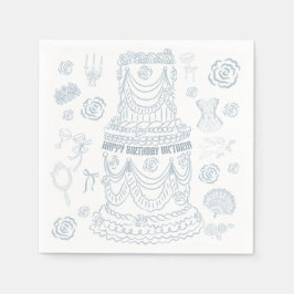 Guardanapo De Papel Partido Coquette Renascentista do Rococo Soft Dese