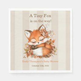 Guardanapo De Papel Partido Cozy Autumn Fox Chá de fraldas Cozy Woodla