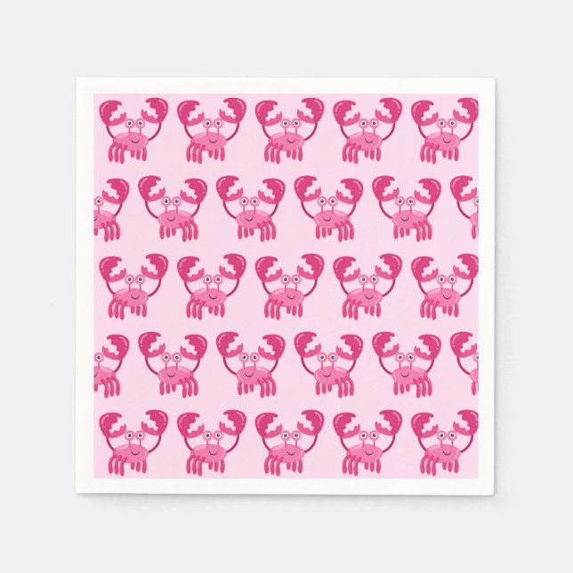 Guardanapo De Papel Partido Crabs Seashore (Frente)