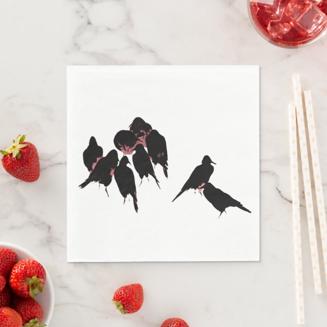 Guardanapo De Papel Partido Crow do Blackbird Raven (Insitu)