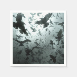 Guardanapo De Papel Partido Crow do Blackbird Raven