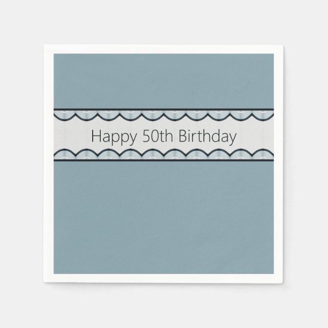 Guardanapo De Papel Partido da Cinza Azul (Frente)