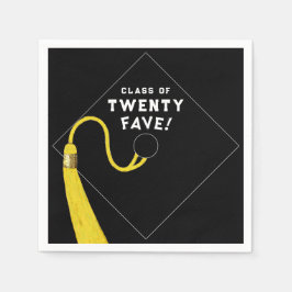 Guardanapo De Papel Partido da Graduação Negra 2025