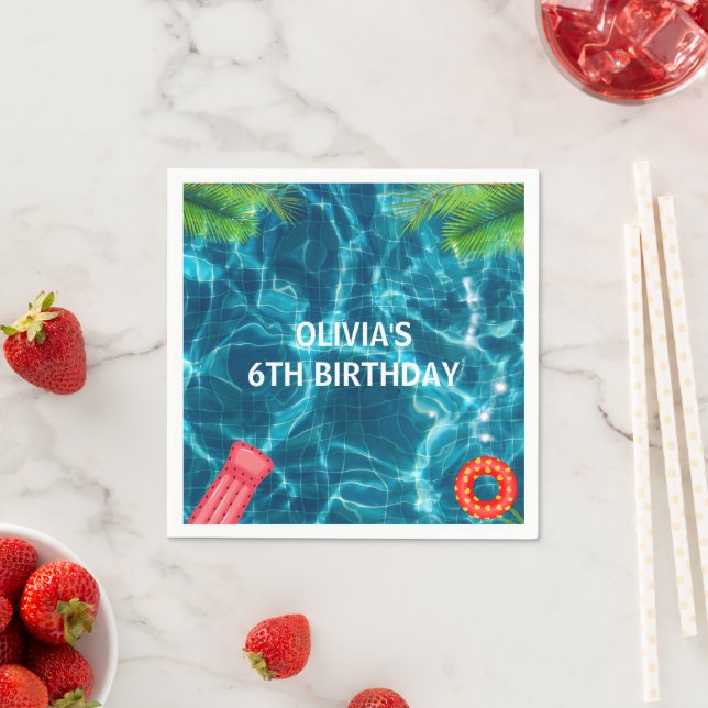 Guardanapo De Papel Partido da Piscina legal | Natação Aniversário (Insitu)