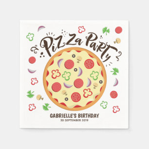 Guardanapo De Papel Partido da Pizza de Estilo Moderno