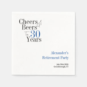 Guardanapo De Papel Partido da Reforma 30 anos Saúde e Cerveja Azul