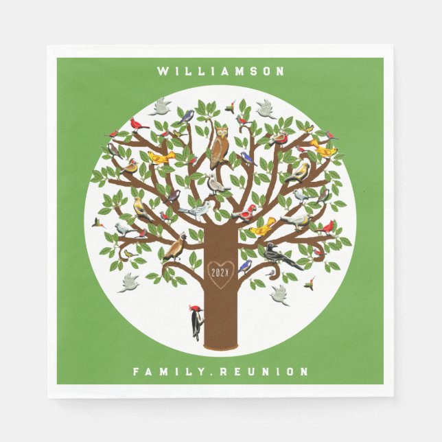 Guardanapo De Papel Partido da Reunião Familiar (Frente)