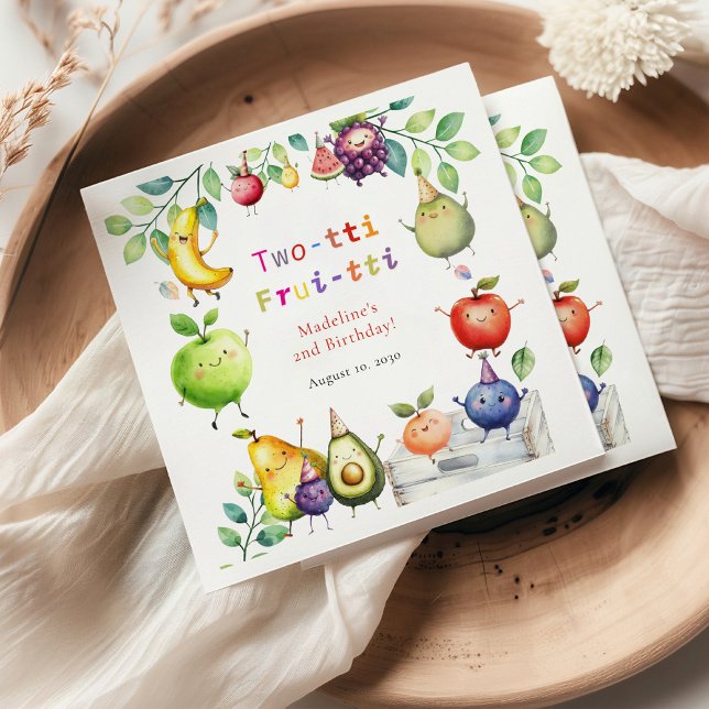 Guardanapo De Papel Partido da segundo aniversário de Duas Tti Frutti  (Criador carregado)