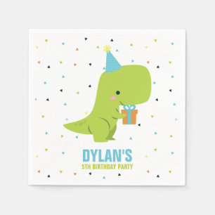 Guardanapo De Papel Partido de aniversário de criança de Dino