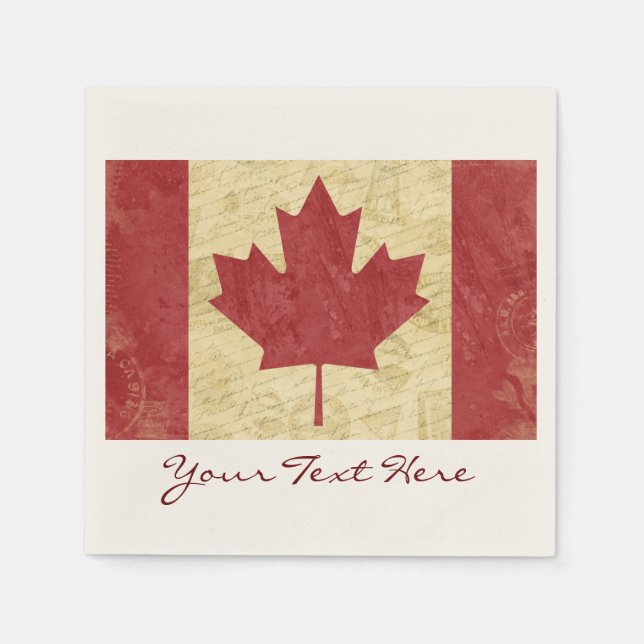 Guardanapo De Papel Partido de Bandeira do Canadá Napkins (Frente)