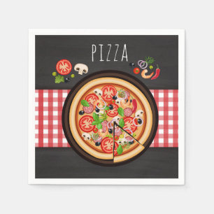 Guardanapo De Papel Partido de comensal da pizza