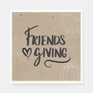 Guardanapo De Papel Partido de comensal de Kraft Friendsgiving