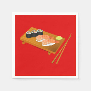 Guardanapo De Papel Partido de comensal japonês do sushi