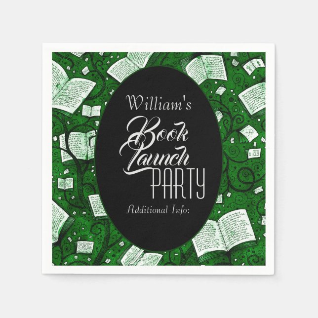 Guardanapo De Papel Partido de Lançamento do Livro Verde (Frente)