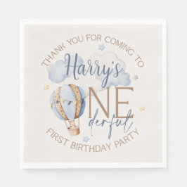 Guardanapo De Papel Partido de Um primeiro aniversario Personalizado N