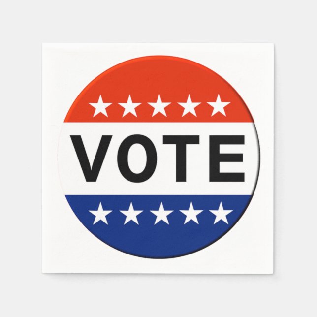 Guardanapo De Papel Partido de Voto Napkins (Frente)