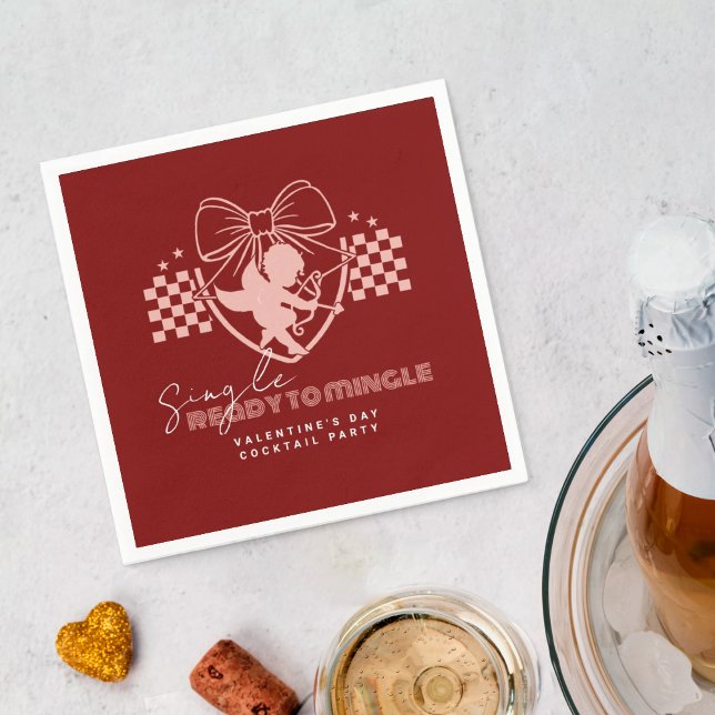 Guardanapo De Papel Partido Dia de os namorados dos Solteiros Cupídeos (Criador carregado)